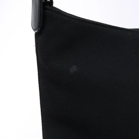 Salvatore Ferragamo Vala Shoulder Bag Canvas Black Silver Auth - Picture 11 of 16